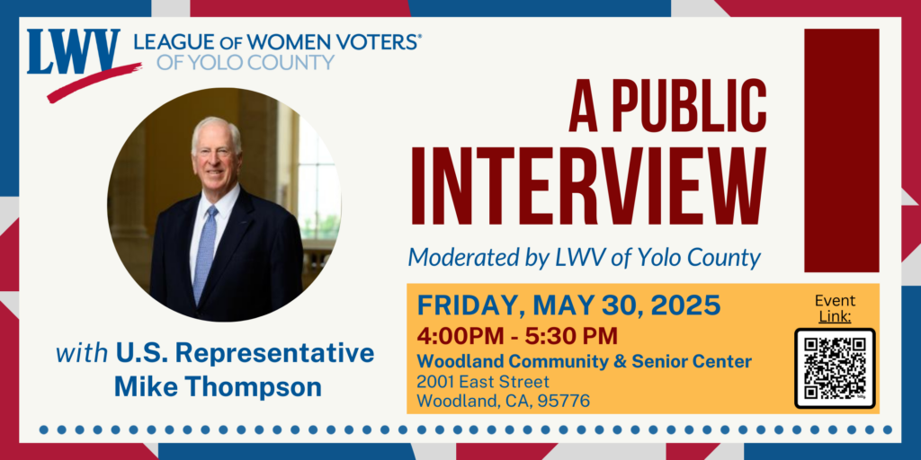 Intereview with US Rep Mike Thompson, Friday May 30 2025