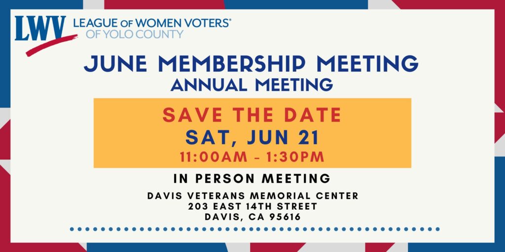 June Membership Meeting, Sat. June 21, 2025