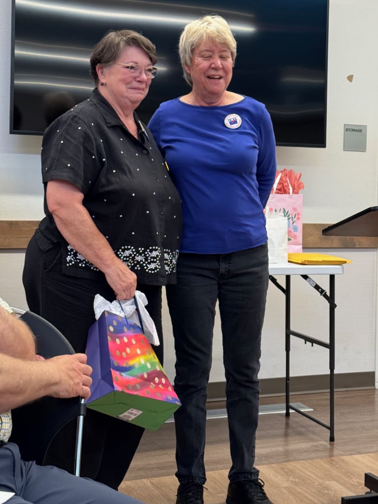 Judy W. and Lorna C. at the Yolo County LWV Annual meeting.