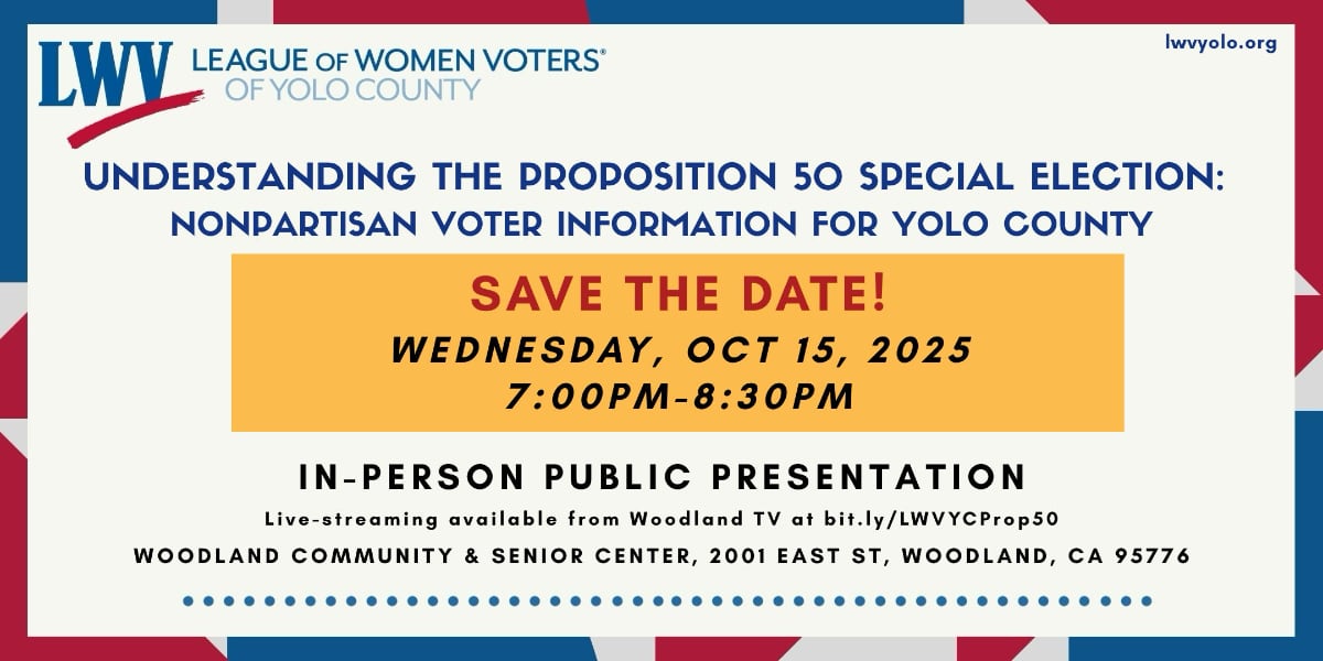 Understanding the Proposition 50 Special Election: Nonpartisan Voter Information for Yolo County