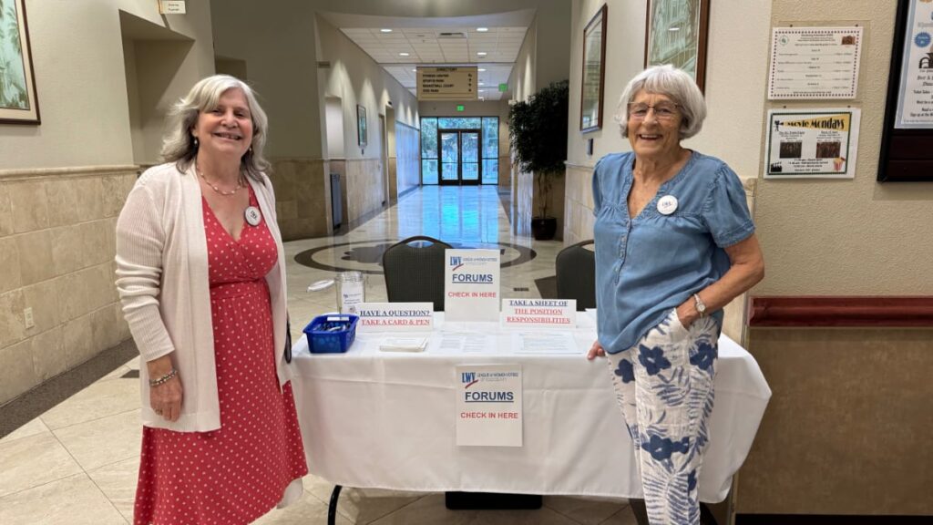Michelle Famula and Pat McDonald at the Woodland Candidate 2026 Forums