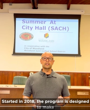 Screenshot from City of Woodland's Summer at City Hall video.